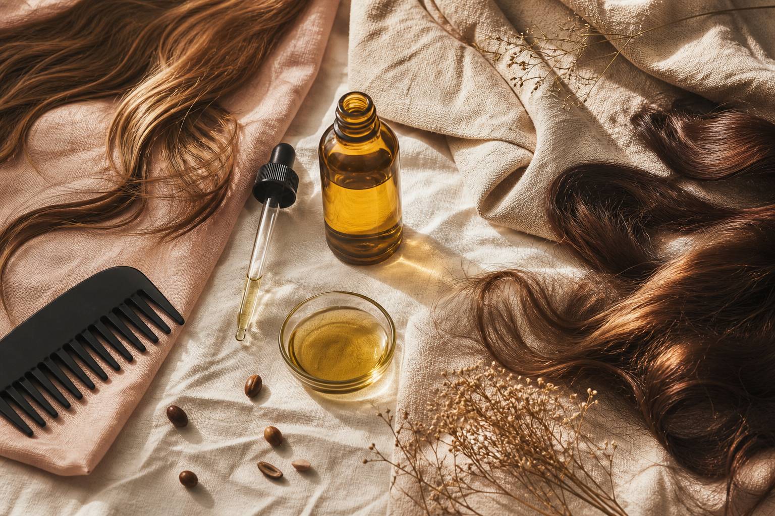 Bain d’huile pour cheveux : bienfaits et mode d’emploi, Bain d’huile cheveux : définition, mécanismes