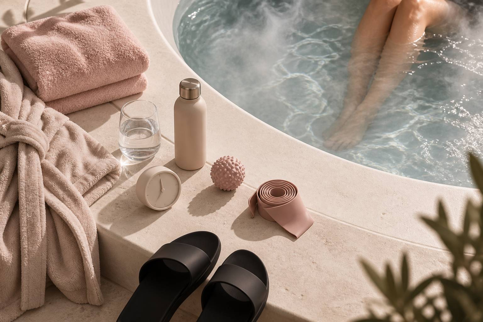 Illustration éditoriale du sujet : Combien de temps rester dans un jacuzzi ? Le repère des professionnels