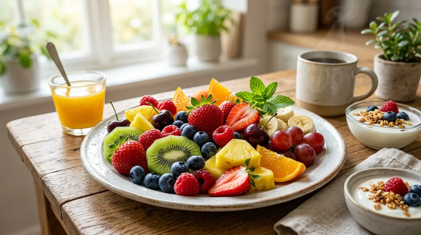Assiette de fruits frais